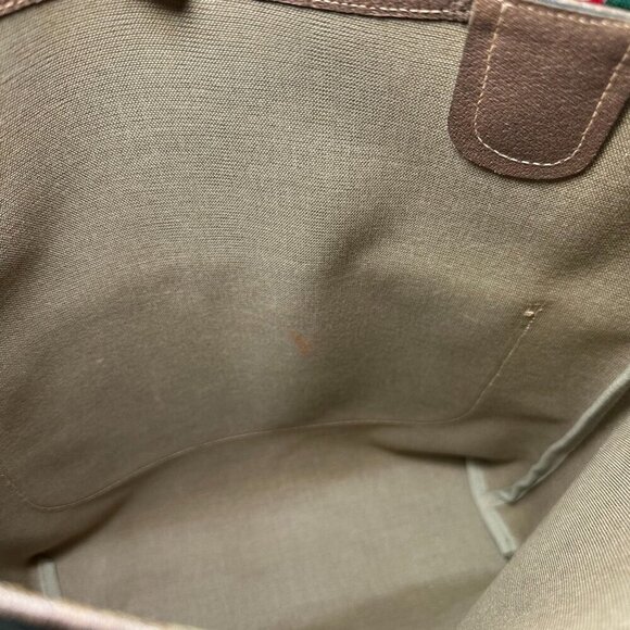GUCCI Vintage Supreme Coated Canvas Sherry Line Tote Bag, Brown - Picture 6 of 14